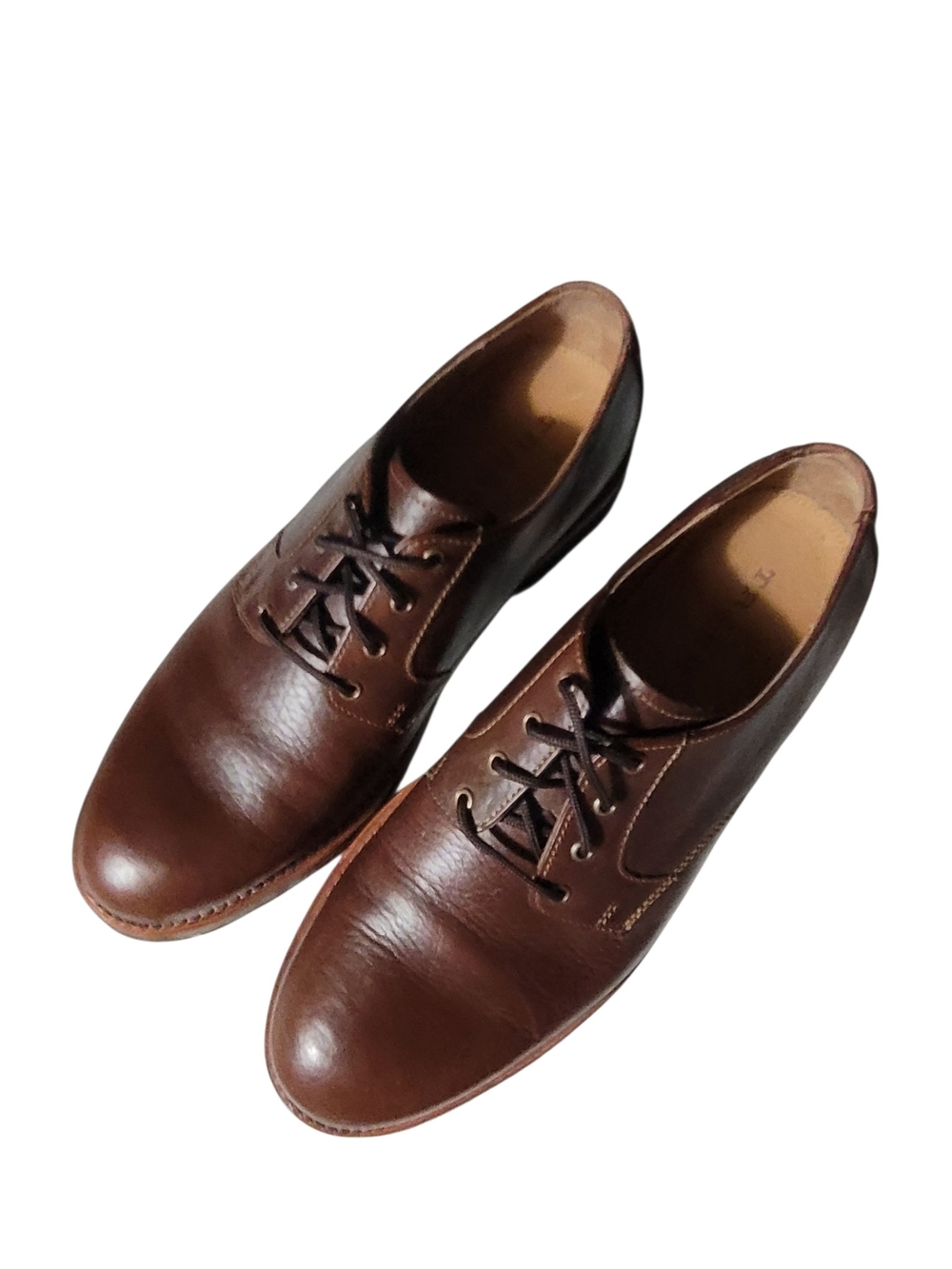 Trask Landry Men's Plain Toe Leather Oxfords - Brown - Size 12 Men's